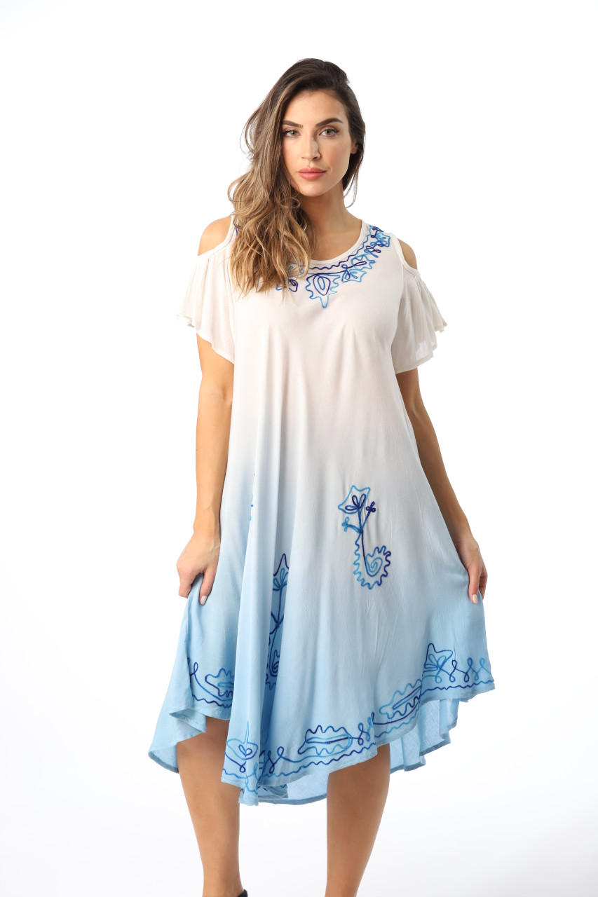 Cold Shoulder Hombre Sundress - Just Love Fashion