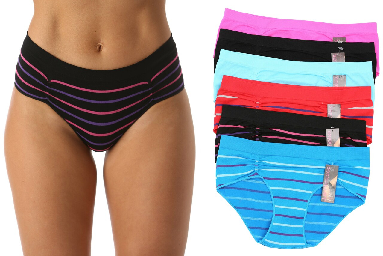 Seamless Underwear for Women No Show Panties Invisibles Briefs Soft Stretch  Bikini Underwears 6 Pack