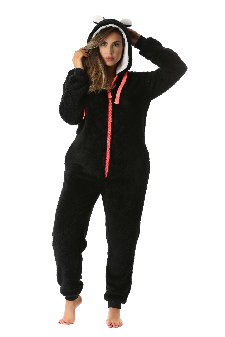 Thick Zipper Animal Ears Adult Onesie Just Love Fashion