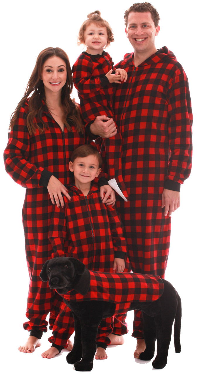 45910-1A-XL #FollowMe Polar Fleece Pajama Pants Set for Men / Sleepwear /  PJs (Small, Black Top / Red Buffalo Plaid Pant) - Just Love Fashion