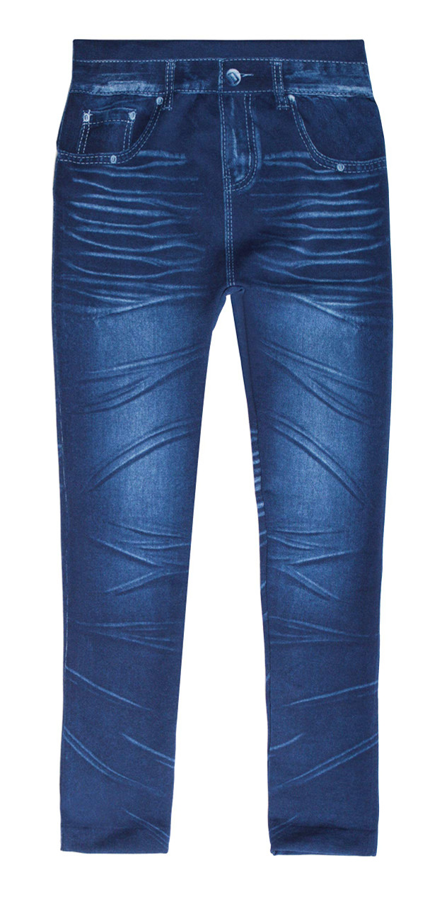 Mid Blue Jersey Denim Jeggings | Oxendales