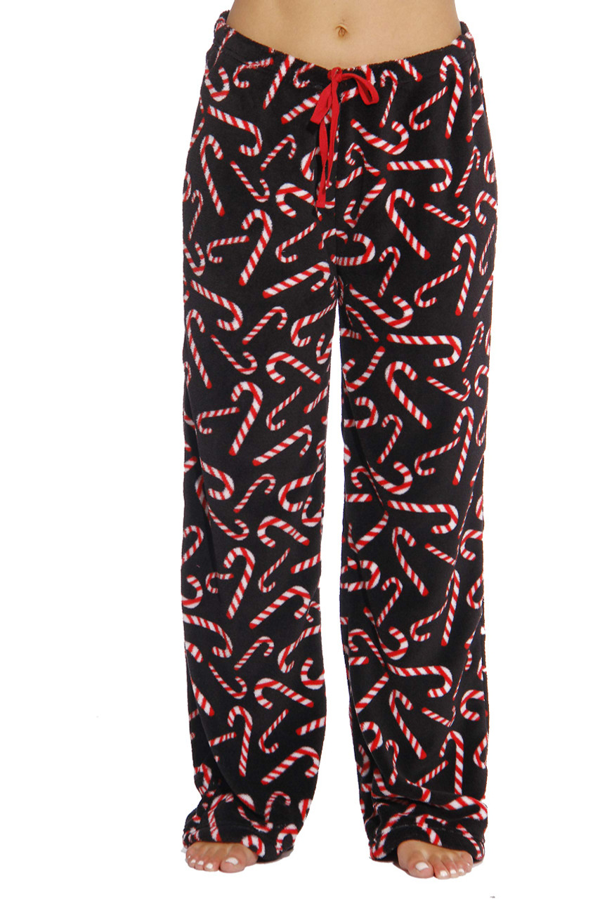 ADR Women's Plush Fleece Pajama Bottoms with Pockets, Winter PJ Lounge  Pants Christmas Plaid 2X Large
