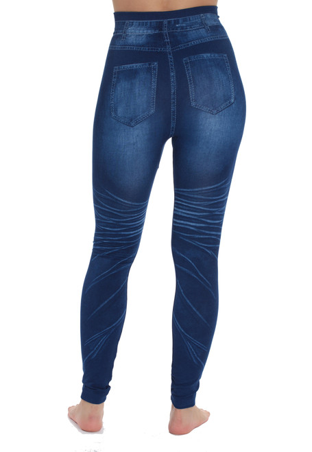 Just Love Denim Wash Jeggings for Women 6775-BLK-S at