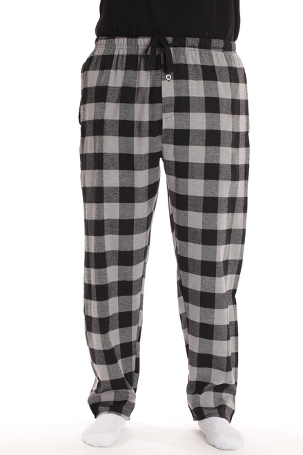 Just Love Women Buffalo Plaid Pajama Pants Sleepwear. (Grey White Buffalo  Plaid, 3X)