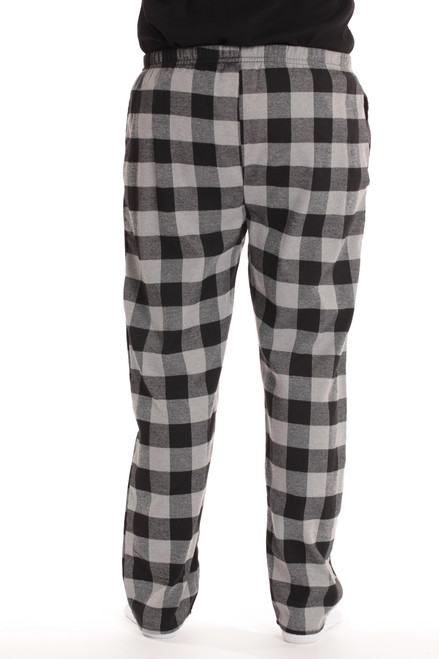 Men's Flannel Pajamas - Plaid Pajama Pants for Men (Black / Red - Buffalo  Plaid, Medium) 