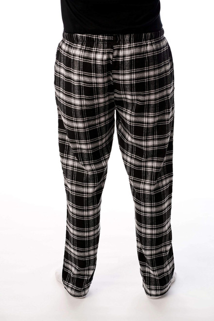 Black and white 2025 plaid flannel pajama pant