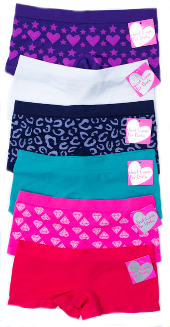 Pack of 6 Heart Print Seamless Panties