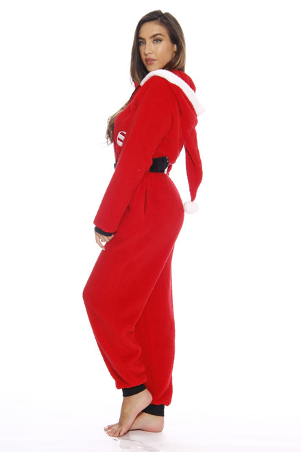 Santa Fuzzy Adult Onesie Just Love Fashion