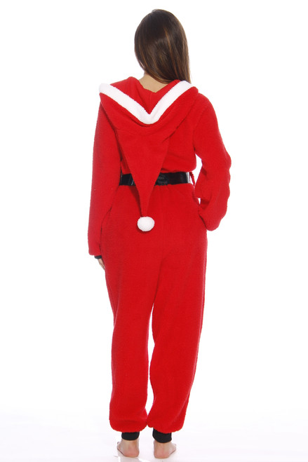 Santa Fuzzy Adult Onesie Just Love Fashion