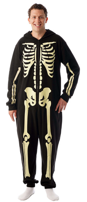 followme Glow In The Dark Skeleton Men s Adult Onesie Pajamas 6741