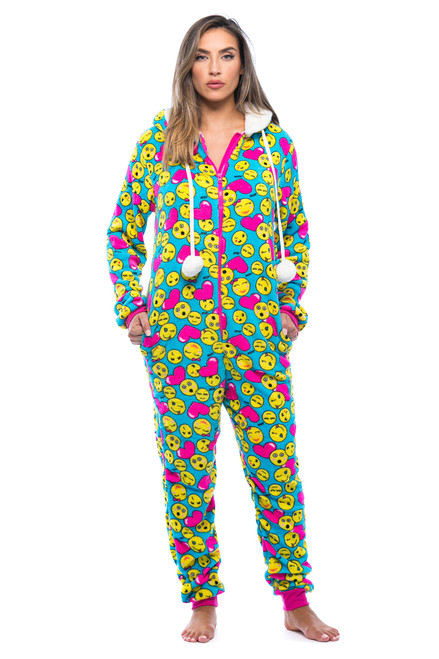 Pom Pom Adult Onesie w Sherpa Lined Hoody Just Love Fashion