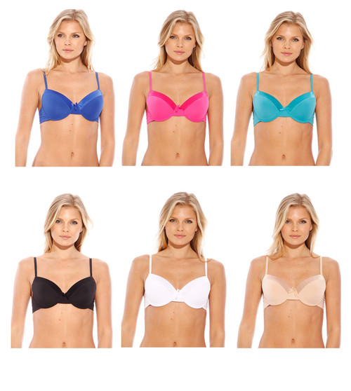 Just Intimates Tuxedo Bras for Women (Pack of 6)
