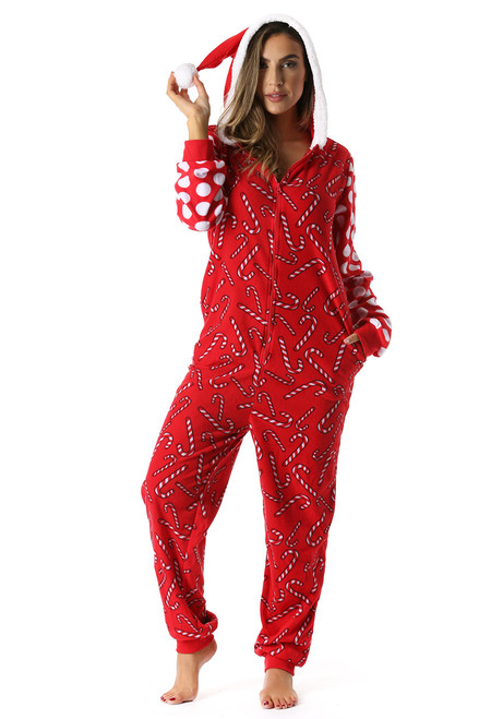 Santa Candycane Adult Onesie Just Love Fashion