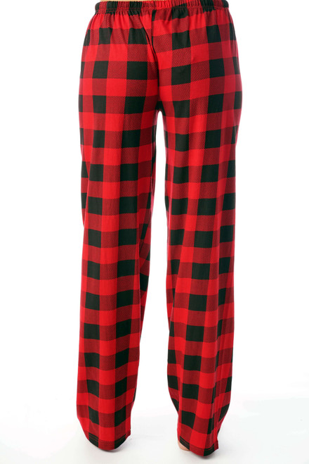 #followme Men's Flannel Pajamas - Plaid Pajama Pants for Men - Lounge &  Sleep PJ Bottoms (Grey - Buffalo Plaid, X-Large)