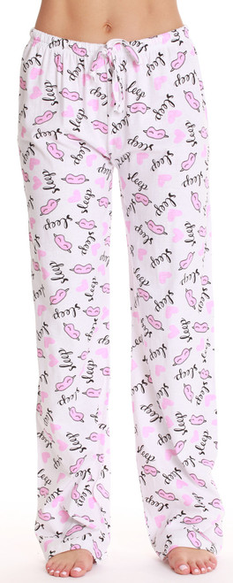 Just Love 100% Cotton Women's Capri Pajama Pants Sleepwear - Comfortable  and Stylish (Love Paris - White, Medium) 