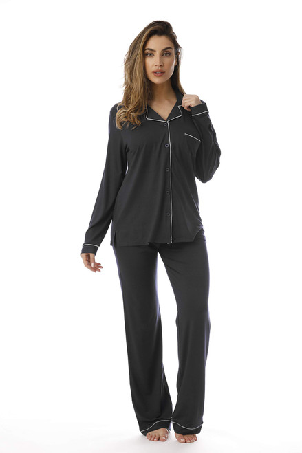 6372-10195-MNT-XL #FollowMe Women's Printed Henley Thermal Underwear Set  with Jogger Pant - Just Love Fashion