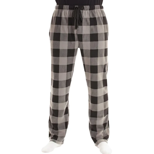 #followme Microfleece Mens Buffalo Plaid Pajama Pants with Pockets