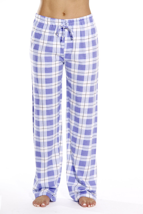 Plaid Pajama Pants Cotton Jersey - Just Love Fashion