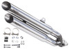 Voodoo Polished Dual Stacked Mufflers VESPYL3P for Can-Am Spyder GS RS 2013-2016