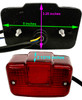 ATV UTV Taillight Lite Duel Filament 3 wire fits Arctic Cat Polaris