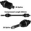 2017 for Polaris Ranger 1000 ArmorTech HD Rear Left or Right CV Axle StockLength