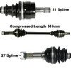 06-07 for Yamaha YXR660F Rhino ArmorTech Heavy Duty Front Left CV Axle Stock Len