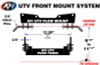 KFI Front Lower Receiver Hitch Plow Mount 105375 for Honda Big Red 700 2009-2013