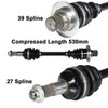 03-08 for Yamaha YFM660F Grizzly ArmorTech HeavyDuty Rear Left CV Axle StockLeng