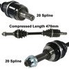 08-16 for Suzuki LTA LTF 400F KingQuad ArmorTech HD Front Left CV Axle Stock Len
