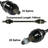 2014-16 for Polaris RZR XP 4 1000 ArmorTech HD Front Left or Right CV Axle Stock