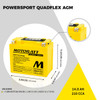 MotoBatt AGM Battery 2004 05 06 07 2008 for Harley Davidson XL XLH Sportster 883