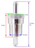 EMGO Inline 5/16 Fuel Filter Chrome w/Line for Yamaha XV535 Virago XV1100 Virago