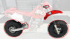 BVC Big Wheel Kit for Honda 96-04 XR400R Black Front Fender Raw Swingarm Kanati