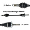 2011-16 fits Can-Am Commander 800 ArmorTech Heavy Duty Front Right CV Axle Stock