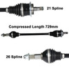 ArmorTech Front Left CV Axle Stock Length 15-16 for Can-Am Maverick 1000 STD DPS