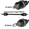 15-17 for Polaris RZR XP 4 900 50"55" ArmorTech Front Left or Right CV AxleStock