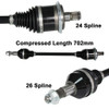 2012 13 14 15 for Can-Am Outlander 1000 ArmorTech Rear +6" Left Extended CV Axle