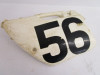 98 Kawasaki KX 250 used OEM Left Side Panel Number Plate *Crack* 36001-1538-6F