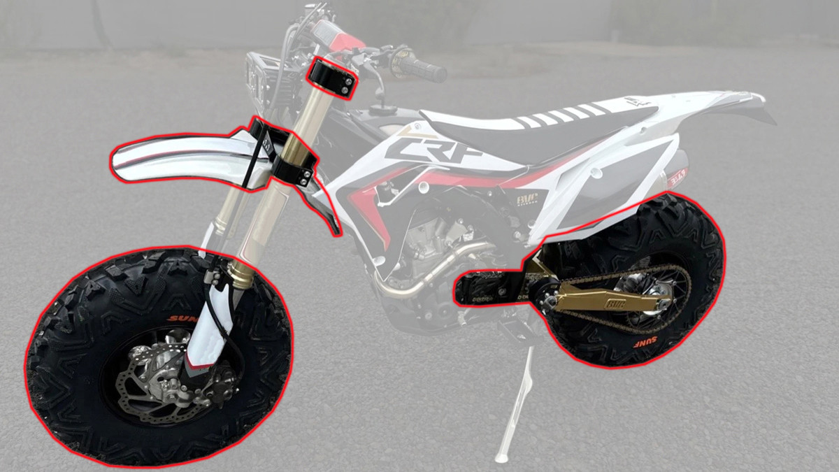 BVC Big Wheel Kit for Honda CRF250R RX X 2004-24 White Plastics