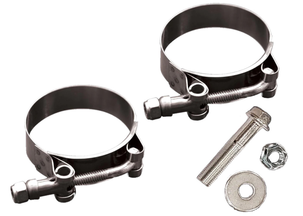 Voodoo Mini Meg Shorty Slip-On Muffler w Mid-Pipe for Kawasaki