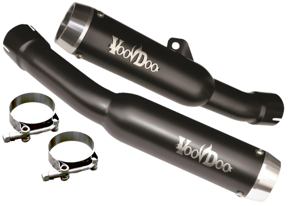 Voodoo Dual Mini Meg Shorty Slip-On Mufflers VMMEZX14L2B for