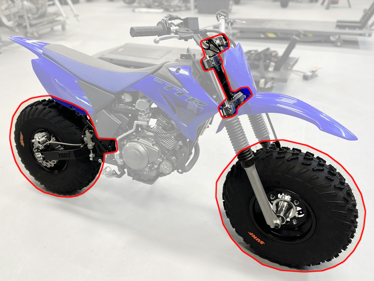 BVC Big Wheel Kit fits Yamaha TTR125 TT-R125 TTR 125 Silver