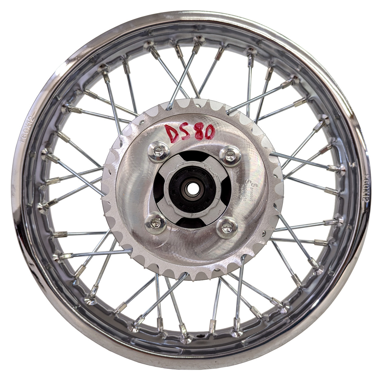Complete Rear Rim Wheel Brake Sprocket for Suzuki 1978-00 DS 80 Complete Rear Rim Wheel Brake Sprocket for Suzuki 1978-00 DS 80