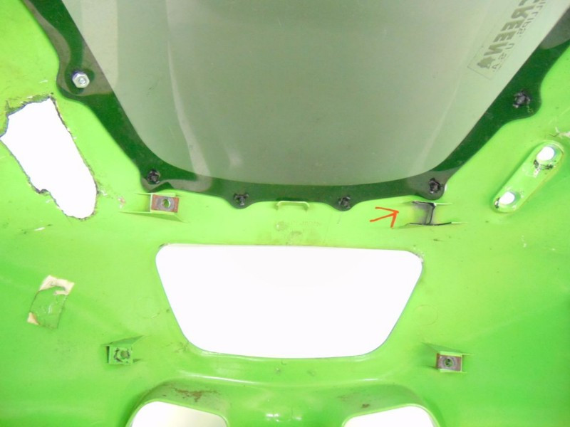 95 Kawasaki ZX6E ZX 600 E Ninja Front Upper Plastic Fairing