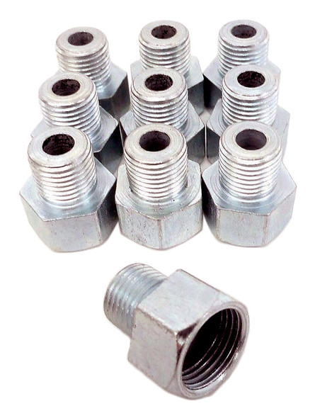 Steel Fitting Coupler Female 7/16 Inverted Flare Male End 10mm x 1.00 Qty 10
