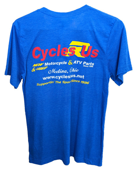 Cycles R Us 25th Anniversary Logo Blue Tee Shirt X Large