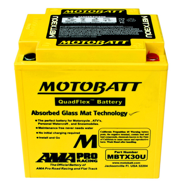 MotoBatt AGM Battery Replaces Y60N24A,Y60N24ALB Y60N24LA Y60N24LA2 12N243