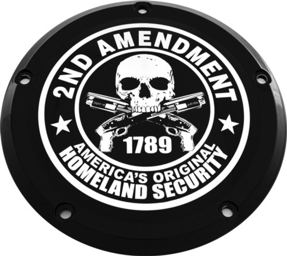 Black 2A Derby Cover Custom Engraving PATR19-46BG