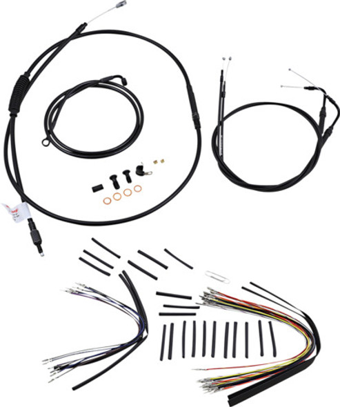 16" Ape Hanger Cable Kit Black Burly Brand B30-1014