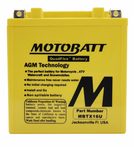 MotoBatt AGM Battery 00-01 for Suzuki LTA500 QuadMaster 02-07 LTA 500 Vinson 4WD